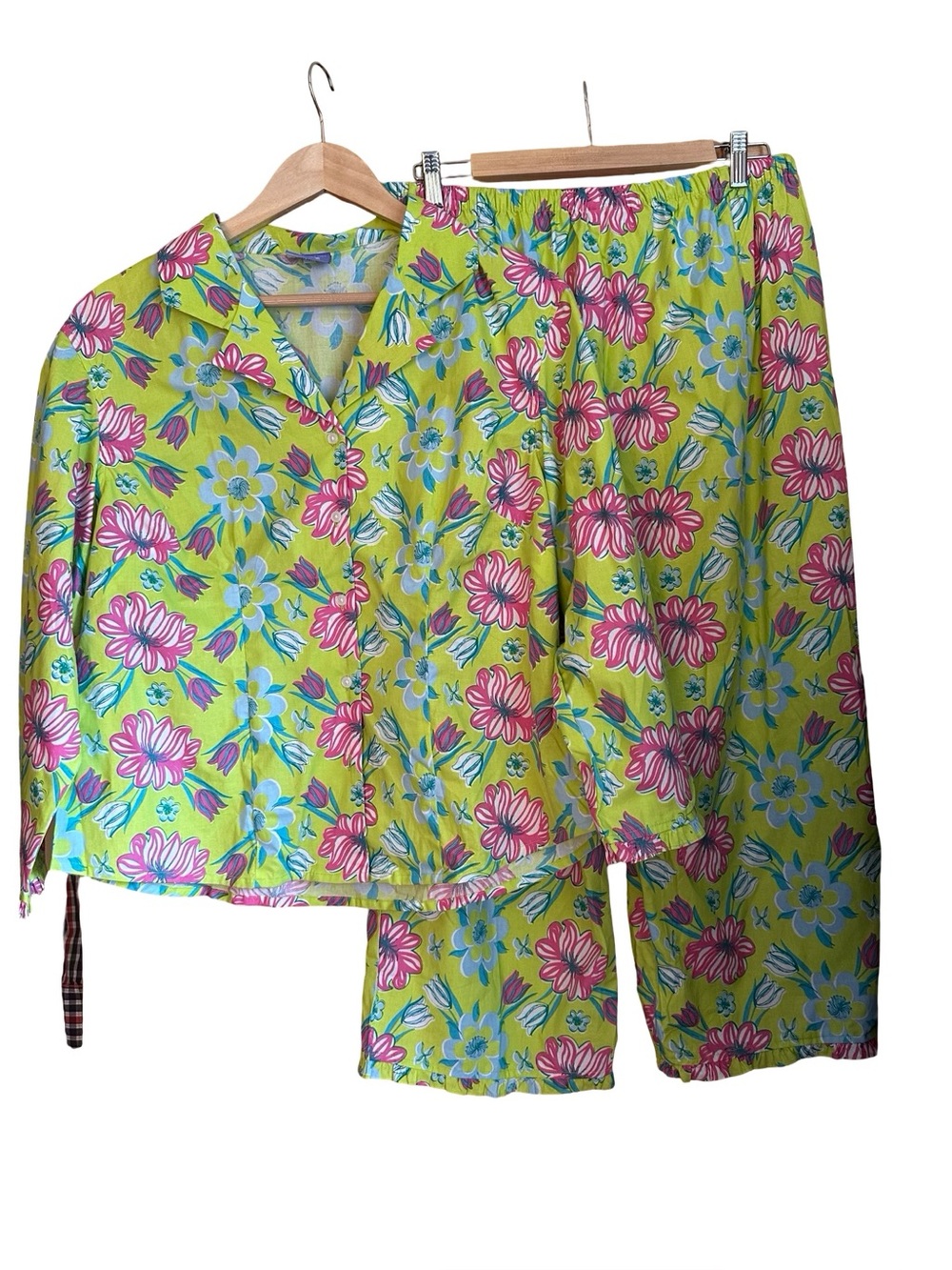 Pine Cone Hill Floral Button Down Cotton Pajama Set Sz M
